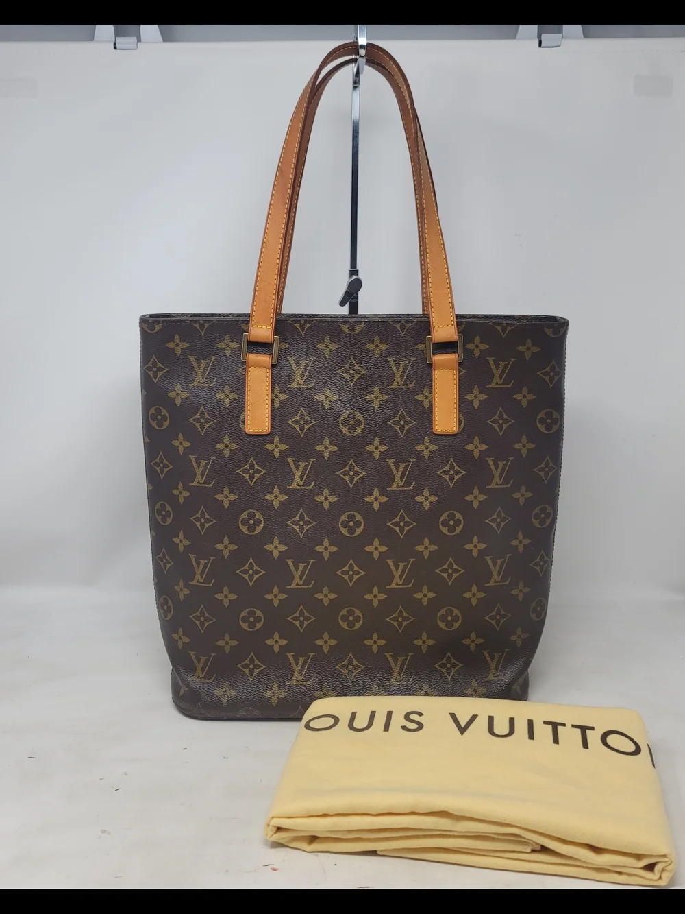 Louis Vuitton Cabas GM Vavin Monogram Canvas Leather Shoulder Tote Bag Authentic